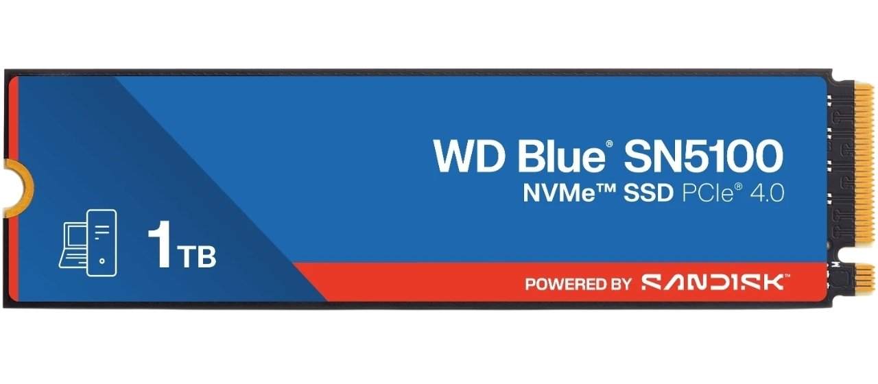Накопичувач SSD NVMe M.2 1TB WD Blue SN5100 (WDS100T5B0E-00CPE0) - зображення 1