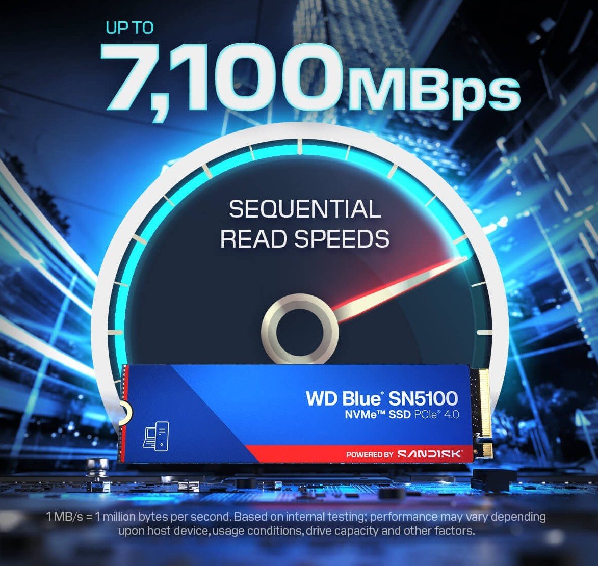Накопичувач SSD NVMe M.2 1TB WD Blue SN5100 (WDS100T5B0E-00CPE0) - зображення 4