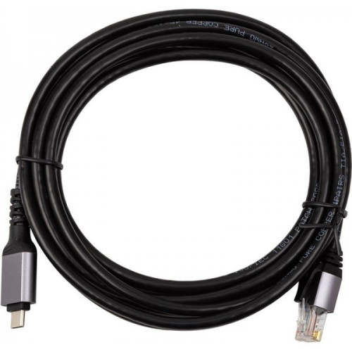 Кабель - перехідник USB Type-C - UTP CAT6 RJ45 Ethernet, 3.0м, PowerPlant - зображення 1