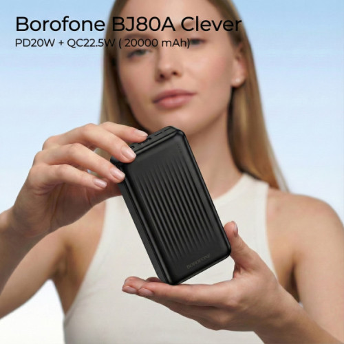 Батарея POWER BANK Borofone BJ80A Clever 20000mAh PD20W + QC22.5W - зображення 6