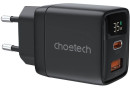 Зарядний пристрій Choetech 35W Charger with Display (PD6052-EU-BK) - зображення 1