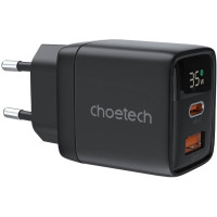 Зарядний пристрій Choetech 35W Charger with Display (PD6052-EU-BK)