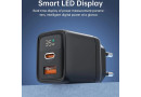 Зарядний пристрій Choetech 35W Charger with Display (PD6052-EU-BK) - зображення 4