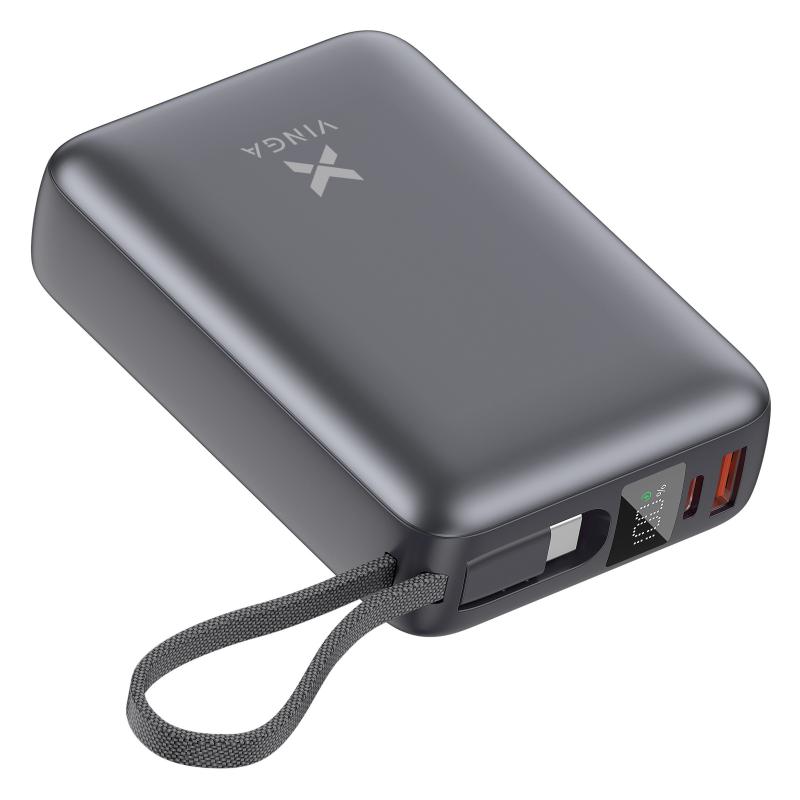 Батарея POWER BANK Vinga 20000 mAh 45W Display Cable - зображення 3