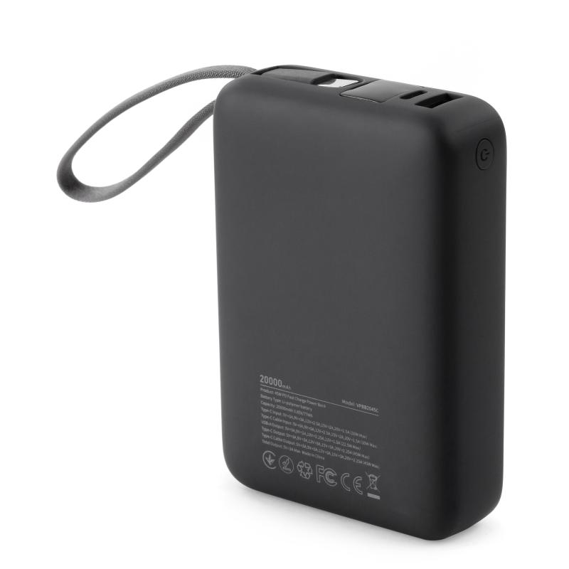 Батарея POWER BANK Vinga 20000 mAh 45W Display Cable - зображення 2