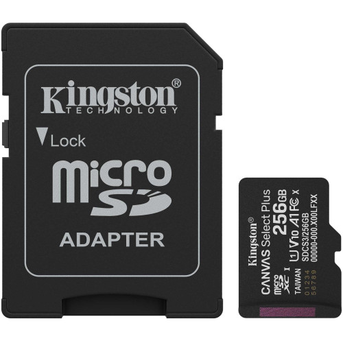 MicroSDXC 256 Gb Kingston Canvas Select Plus class 10 UHS-I A1 - зображення 1