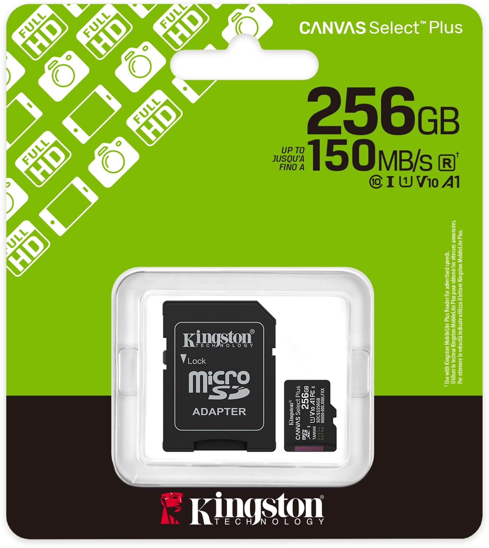 MicroSDXC 256 Gb Kingston Canvas Select Plus class 10 UHS-I A1 - зображення 3