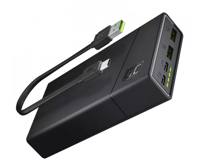 Батарея POWER BANK Green Cell PowerPlay 20s 20000 mAh 22.5 W, Black - зображення 1