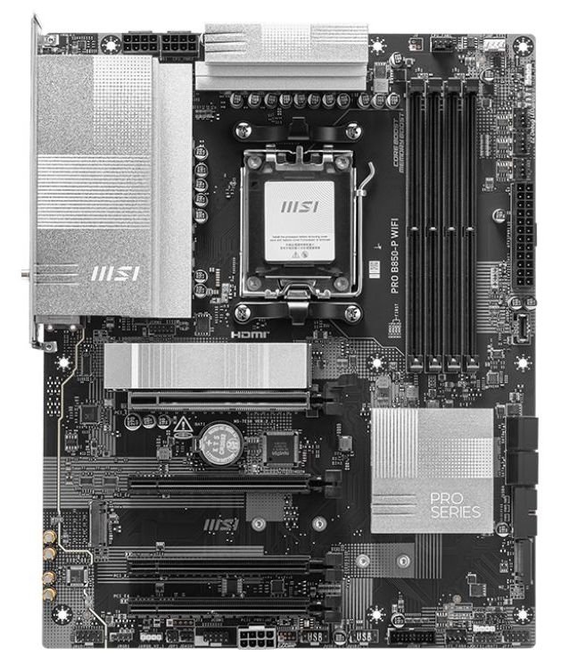 Мат. плата AM5 MSI PRO B850-P WIFI - зображення 2