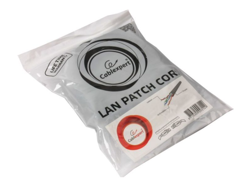 Патч-корд Cat.6, UTP, RJ45, 5.0 м, CCA, сірий, Cablexpert - зображення 2