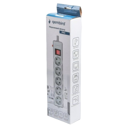 Мережевий фільтр Gembird (SPG5-G-15G-PRO) - зображення 4