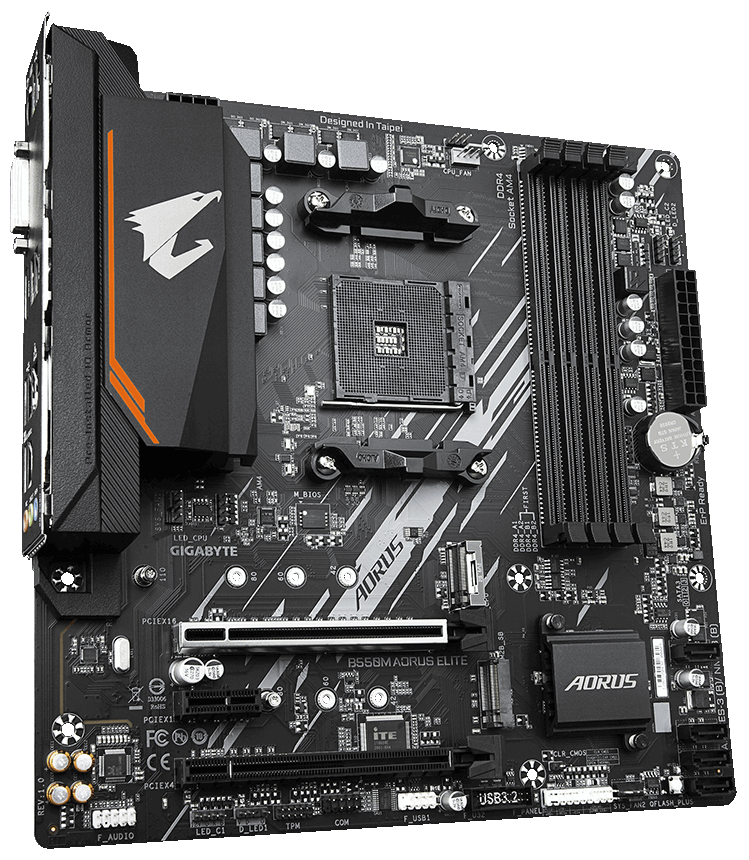 Мат. плата AM4 Gigabyte B550M AORUS ELITE - зображення 4