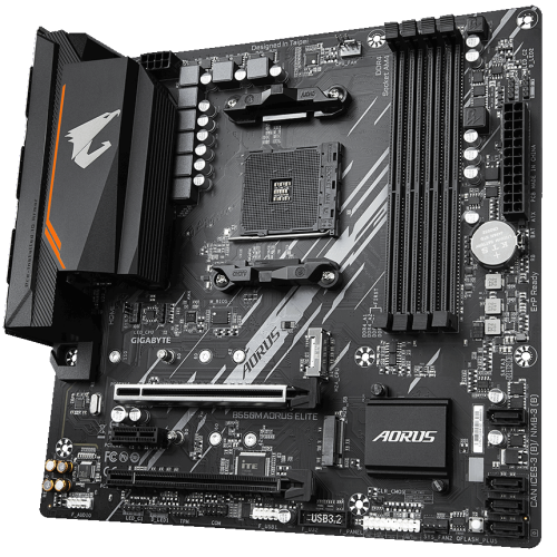 Мат. плата AM4 Gigabyte B550M AORUS ELITE - зображення 2