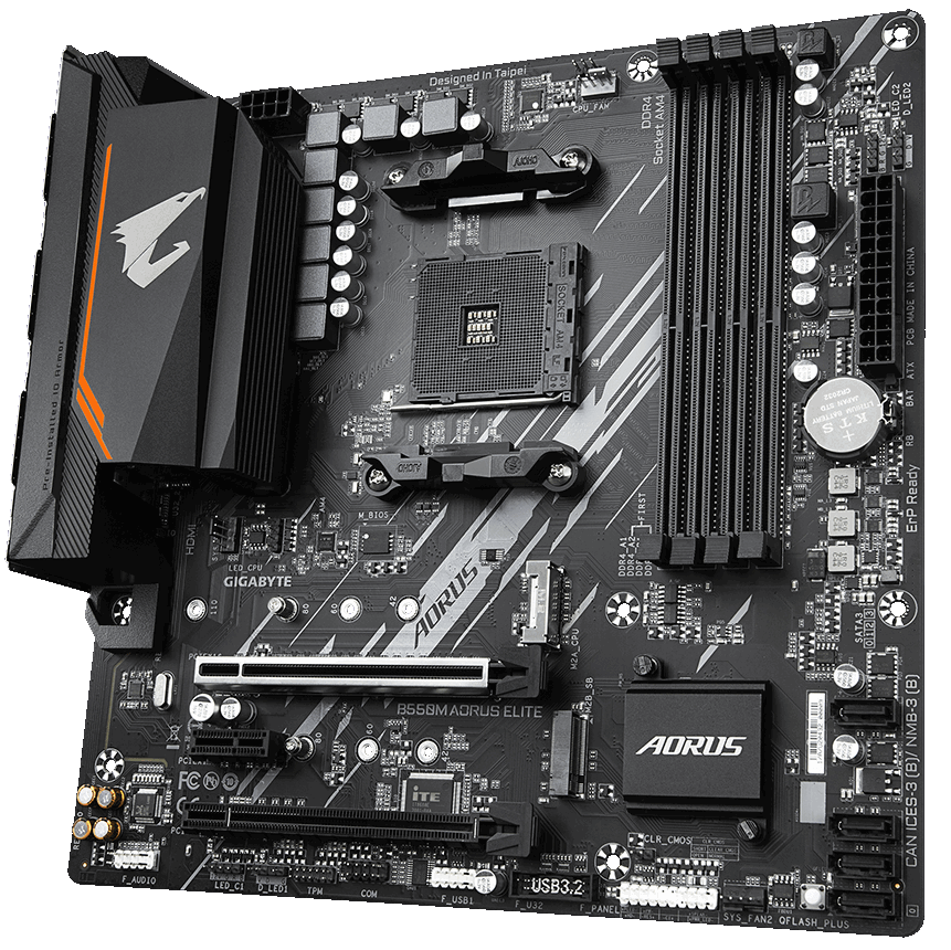 Мат. плата AM4 Gigabyte B550M AORUS ELITE - зображення 2