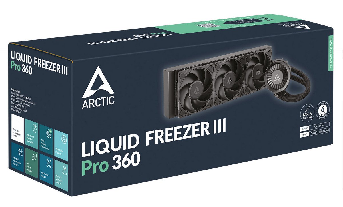 Система водяного охолодження Arctic Liquid Freezer III Pro 360 - зображення 5