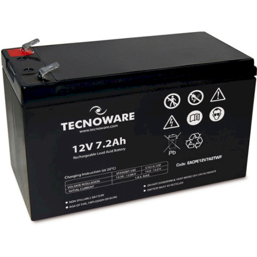 Акумуляторна батарея TECNOWARE 12 В, 7.2 Агод (EACPE12V7A2TWP) - зображення 1