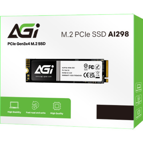 Накопичувач SSD NVMe M.2 512GB AGI AI298 (AGI512GIMAI298-CB) - зображення 2