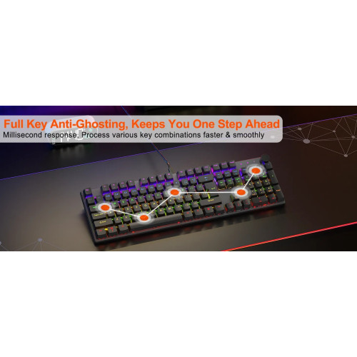 Клавіатура Meetion MK009 RD Black - зображення 11