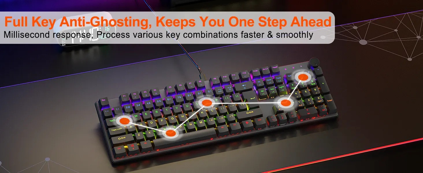 Клавіатура Meetion MK009 RD Black - зображення 11