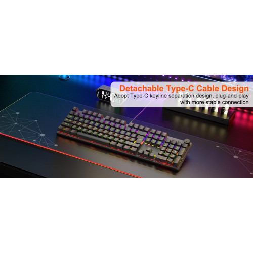 Клавіатура Meetion MK009 RD Black - зображення 9