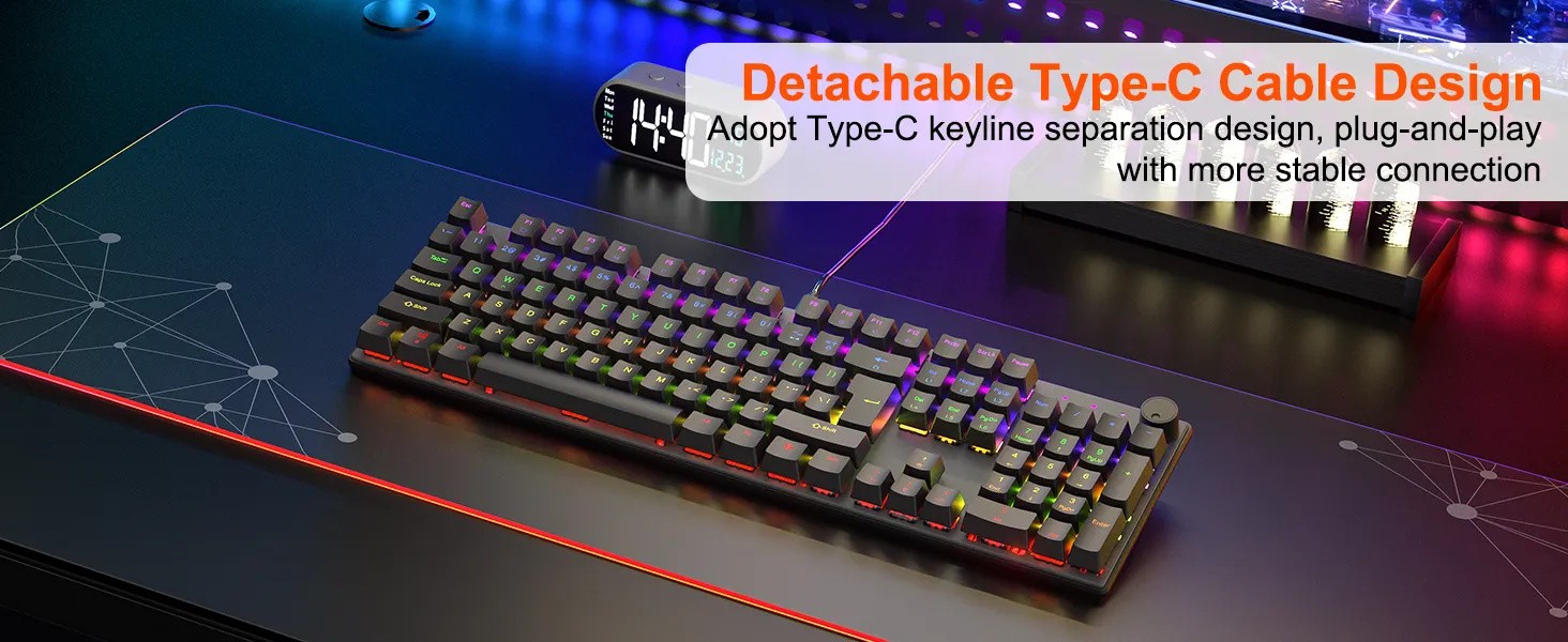 Клавіатура Meetion MK009 RD Black - зображення 9