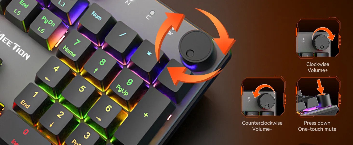 Клавіатура Meetion MK009 RD Black - зображення 10