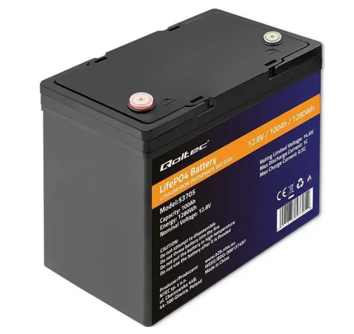 Акумуляторна батарея LiFePo4 Qoltec 12.8V-100Ah BMS (53705) - зображення 3