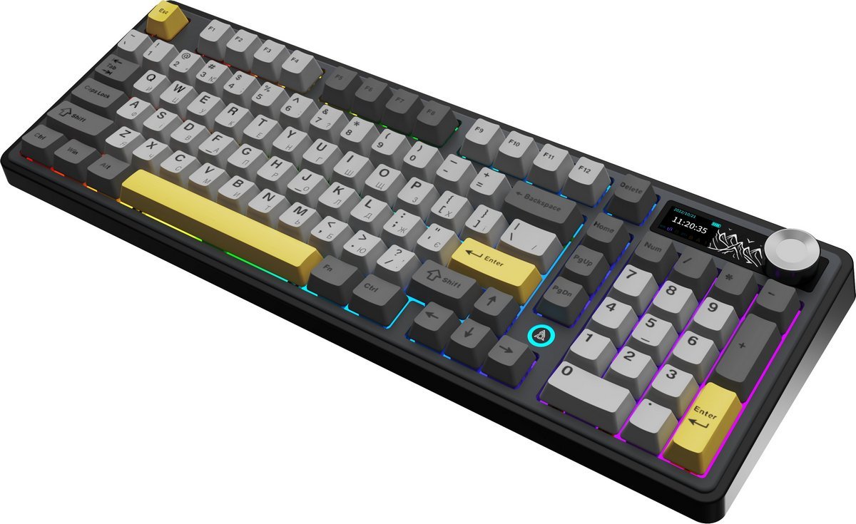 Клавіатура Ajazz AK980 V2 Maillard Switch Black (AK980-V2-M-BGY) - зображення 5