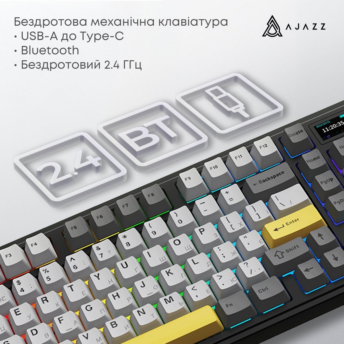 Клавіатура Ajazz AK980 V2 Maillard Switch Black (AK980-V2-M-BGY) - зображення 6