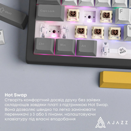 Клавіатура Ajazz AK980 V2 Maillard Switch Black (AK980-V2-M-BGY) - зображення 9