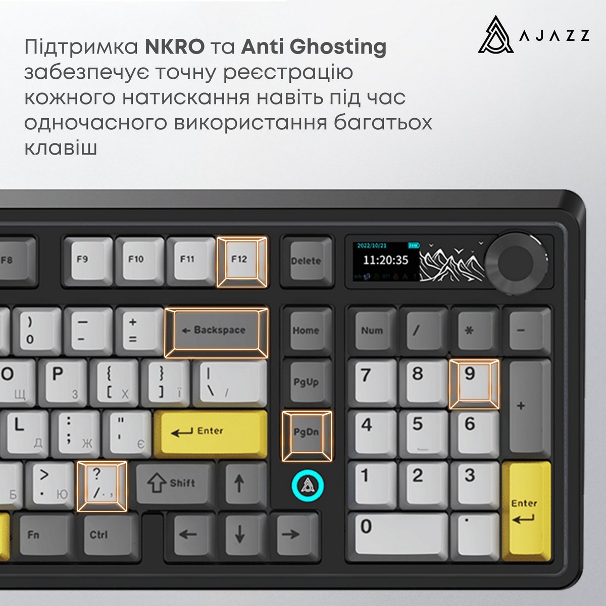 Клавіатура Ajazz AK980 V2 Maillard Switch Black (AK980-V2-M-BGY) - зображення 10