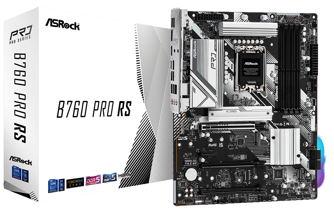 Мат. плата 1700 ASRock B760 PRO RS - зображення 1