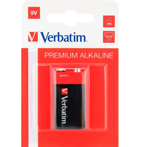 Батарейка Крона Verbatim Alcaline 6LR61 9V лужна - зображення 2