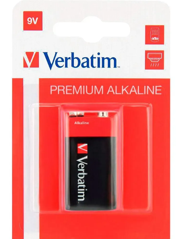 Батарейка Крона Verbatim Alcaline 6LR61 9V лужна - зображення 2
