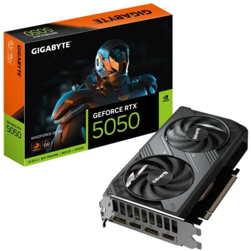 Відеокарта GeForce RTX 5050 8 GDDR7 Gigabyte Windforce OC (GV-N5050WF2OC-8GD) - зображення 1