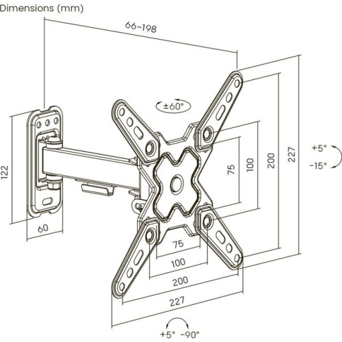 Настінне кріплення Brateck LDA40-221 - зображення 4