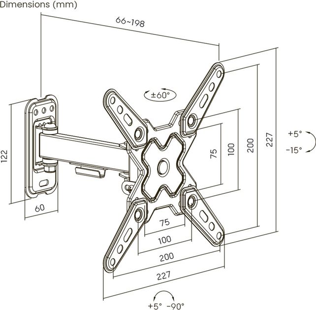 Настінне кріплення Brateck LDA40-221 - зображення 4