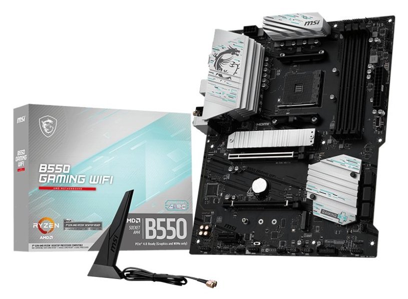 Мат. плата AM4 MSI B550 GAMING WIFI - зображення 1