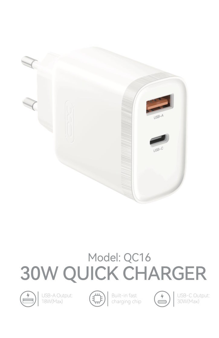 Зарядний пристрій XO QC16 PD30W\/QC18W (XO-QC16) - зображення 5