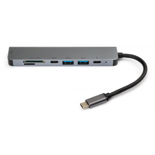 Концентратор Vinga Type-C to 4K HDMI+2*USB3.0+SD+TF+PD+USB-C 3.1 Gen1 aluminium - зображення 3