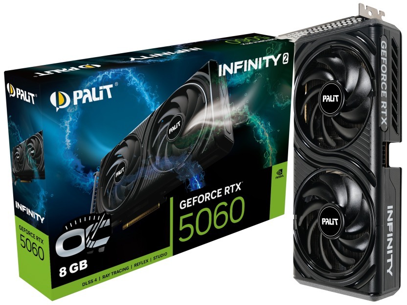 Відеокарта GeForce RTX 5060 8 GDDR7 Palit Infinity 2 OC (NE75060V19P1-GB2063L) - зображення 1