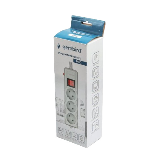 Мережевий фільтр Gembird (SPG3-G-10G-PRO) - зображення 4
