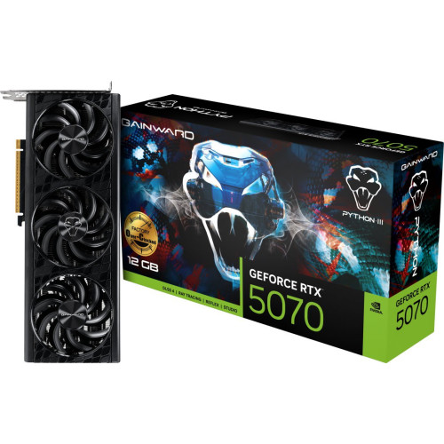 Відеокарта GeForce RTX 5070 12 GDDR7 Gainward Python III OC (NE75070S19K9-GB2050T) - зображення 1
