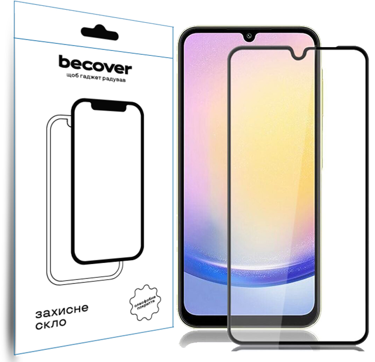 Захисне скло BeCover для Samsung Galaxy A26 SM-A266 Black - зображення 1
