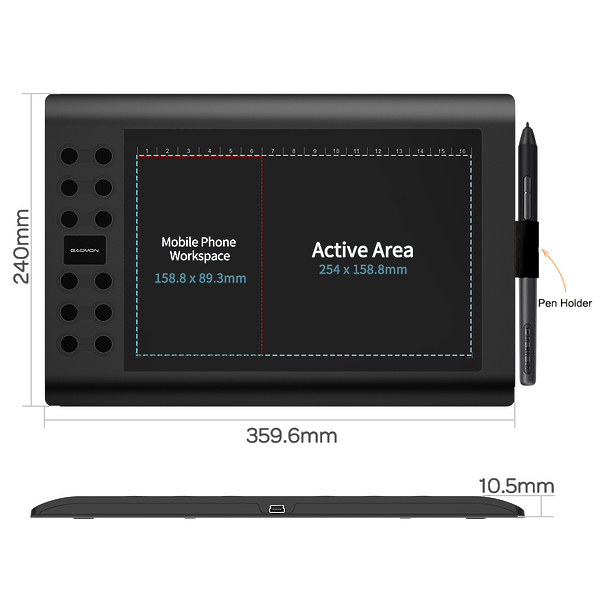 Графічний планшет GAOMON M106K PRO - зображення 4
