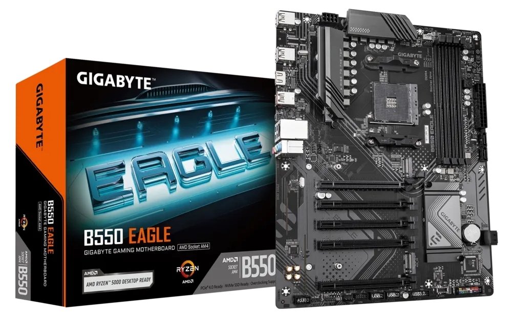 Мат. плата AM4 Gigabyte B550 EAGLE - зображення 1