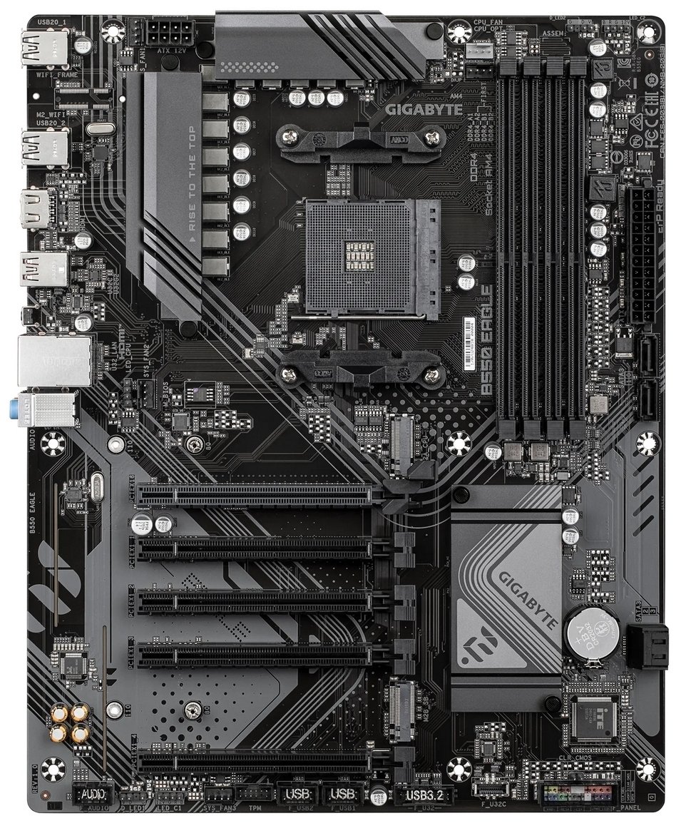 Мат. плата AM4 Gigabyte B550 EAGLE - зображення 2