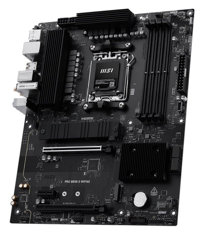 Мат. плата AM5 MSI PRO B850-S WIFI6E - зображення 2