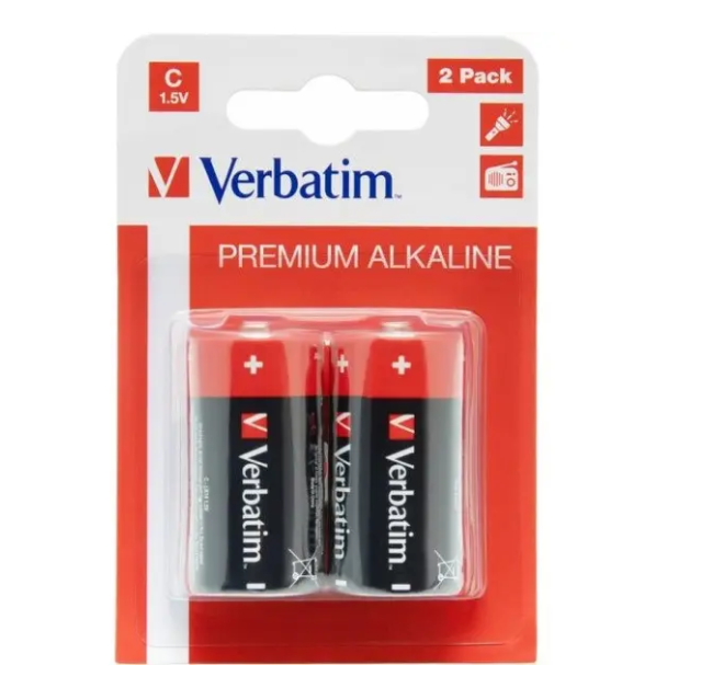 Батарейки Verbatim C-LR14 Baby Premium Alcaline - зображення 1