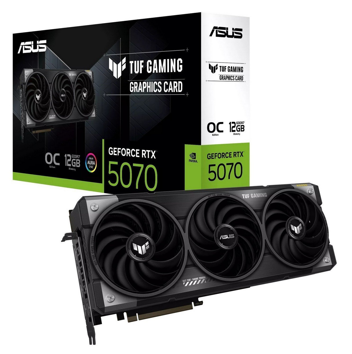Відеокарта GeForce RTX 5070 12 GDDR7 ASUS TUF GAMING OC (TUF-RTX5070-O12G-GAMING) - зображення 1